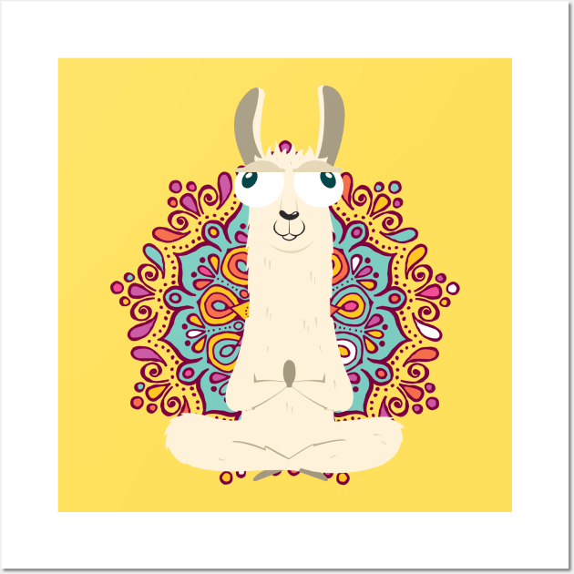 Yoga Llama Wall Art by Namarqueza